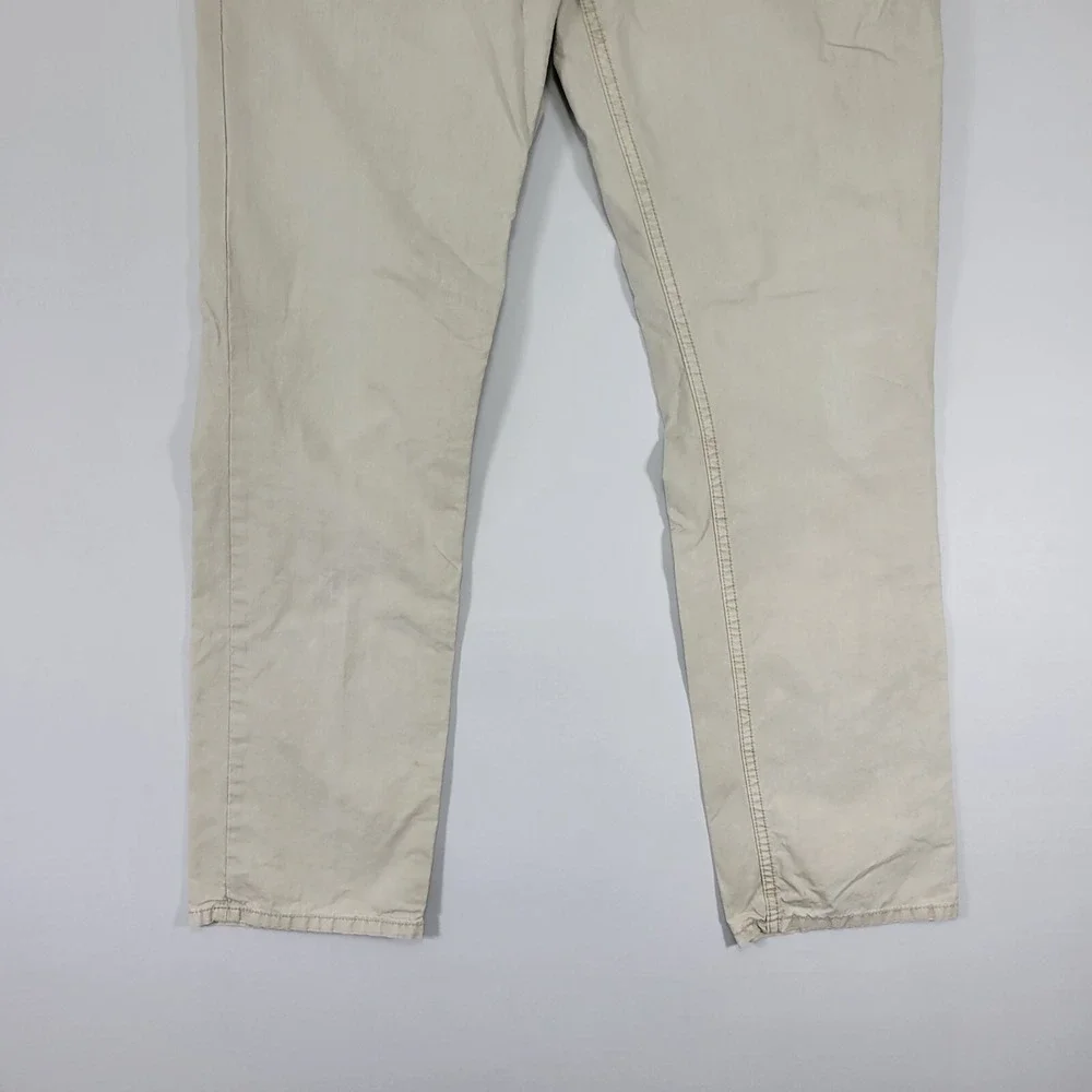 Polo Ralph Lauren Men's‎ Beige Jean Pants Varick Slim Striaght Size 36 x 32